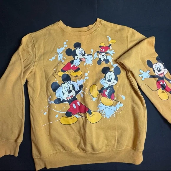Disney Mickey Mouse Men's Sweater - Mustard - Picture 1 of 6